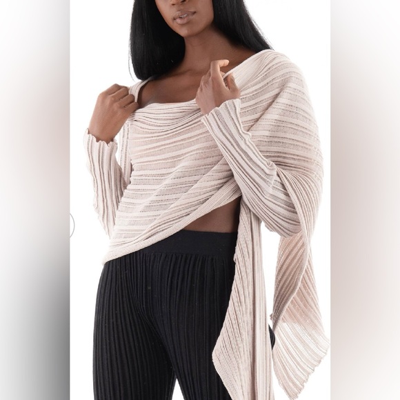 IOANNA KOURBELA Archetypes Multiple Ways Wrap Cardigan NWT one size - Picture 1 of 15